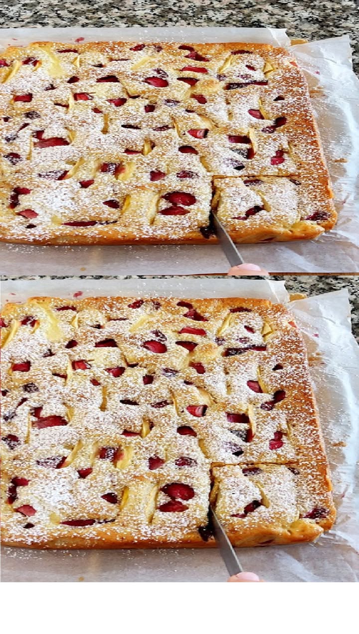 Torta fragole e mele