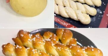 Trecce soffici panini dolci