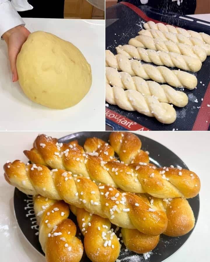 Trecce soffici panini dolci