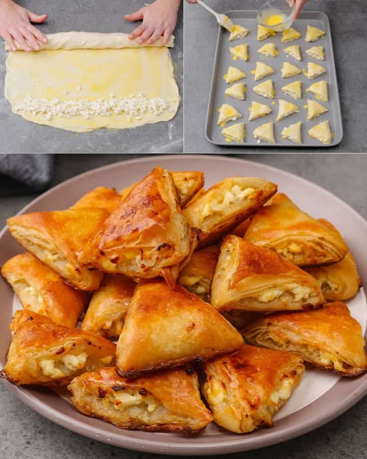 Triangolini di spinaci
