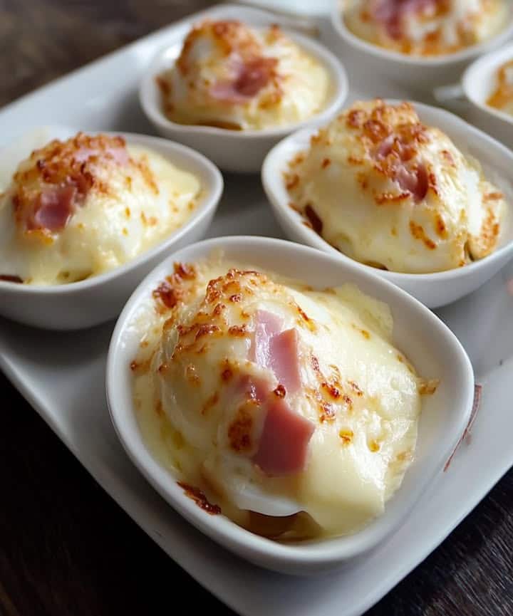 Uovo sodo gratinato prosciutto