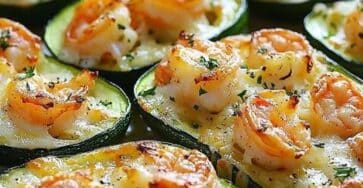 Zucchine gratinate con gamberi