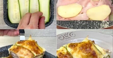 Zucchine prosciutto e mozzarella