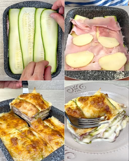 Zucchine prosciutto e mozzarella