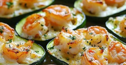 Zucchine ripiene e gamberi