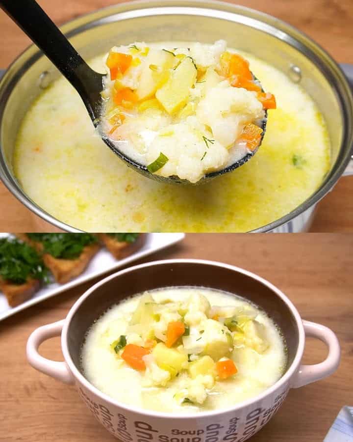 Zuppa di cavolfiore cremosa