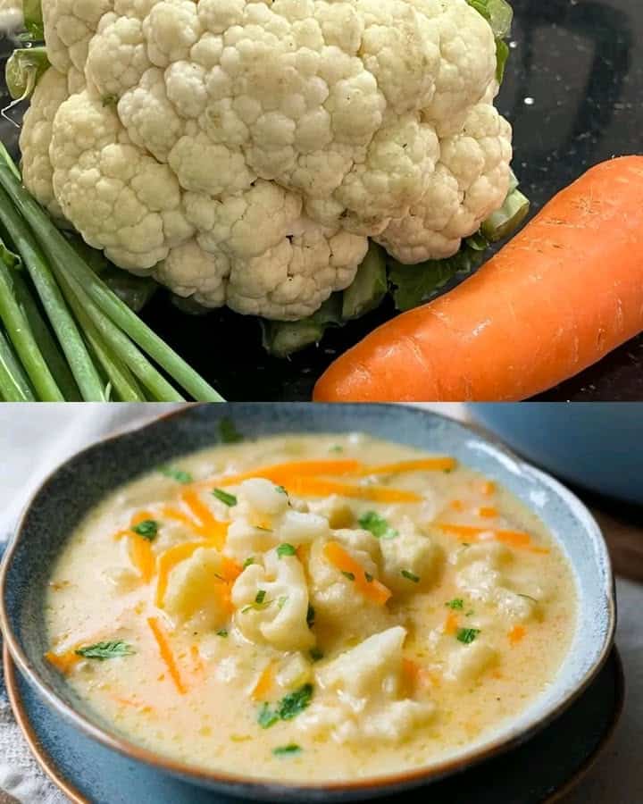 Zuppa di cavolfiore sana