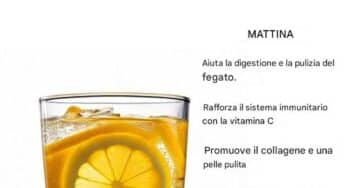 bere acqua limone