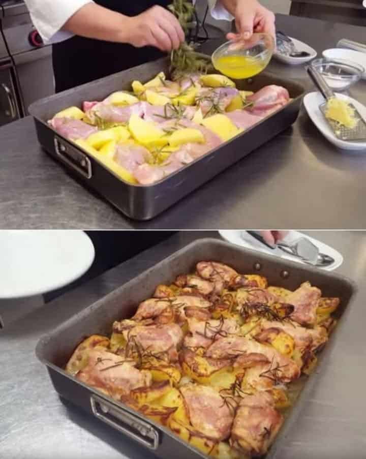 Pollo e patate al forno