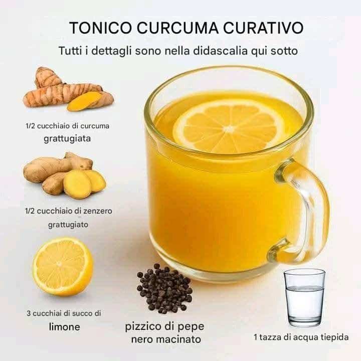 Tonico curativo alla curcuma