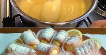 Cannucce ripiene di crema