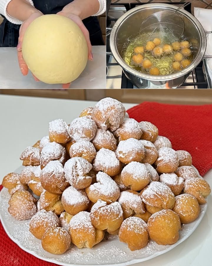 Castagnole con ricotta dolci