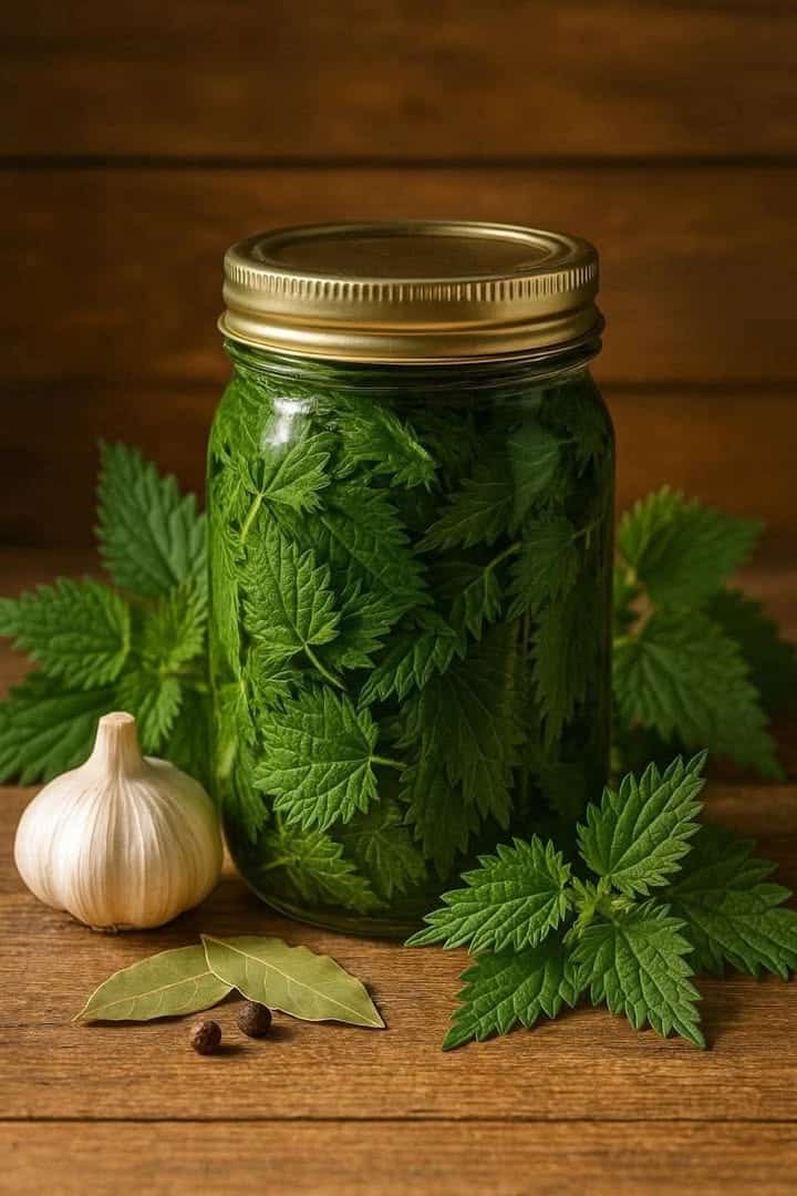 Cetrioli e ortiche sottaceto