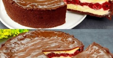 Cheesecake ricotta cioccolato ciliegie