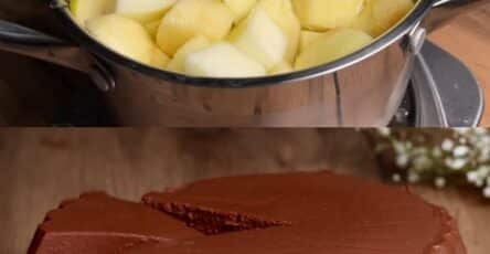 Dessert di mele e cioccolato