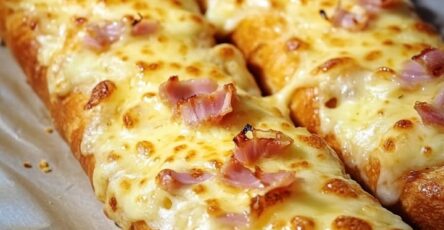 Formaggio fuso e pancetta