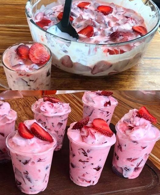 Fragole e yogurt fresco