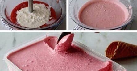 Gelato fragola cremoso