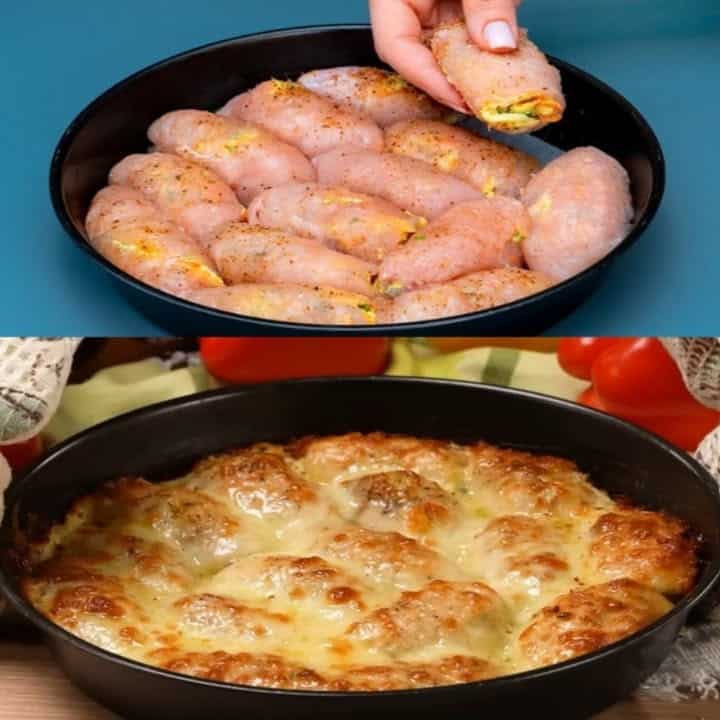 Involtini di pollo freschi
