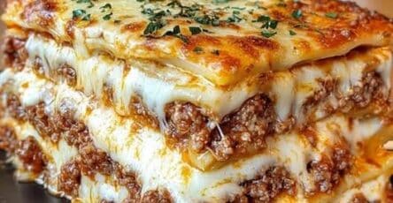 Lasagna deliziosa e ricca
