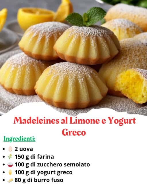 Madeleines al limone yogurt