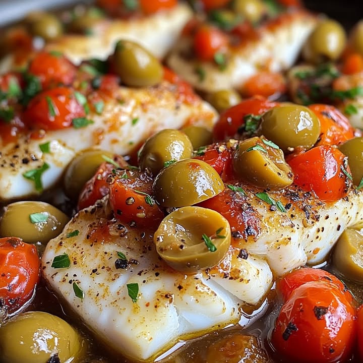 Merluzzo al forno mediterraneo