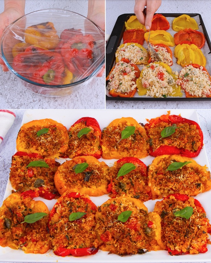 Peperoni gratinati al forno