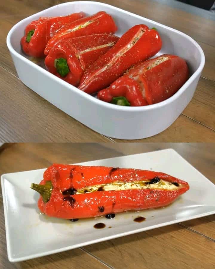 Peperoni ripieni di feta