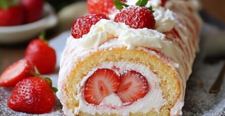 Rotolo con crema di fragole