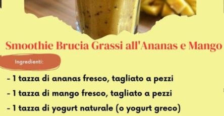 Smoothie all'ananas e mango