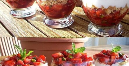 Tartare fragole pistacchi pasta frolla