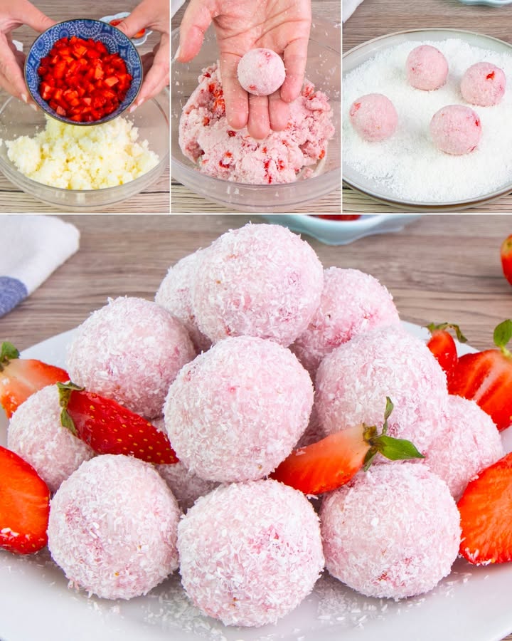 Tartufini fragole e cocco