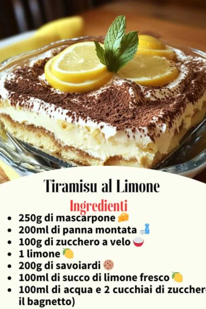 Tiramisu al limone facile