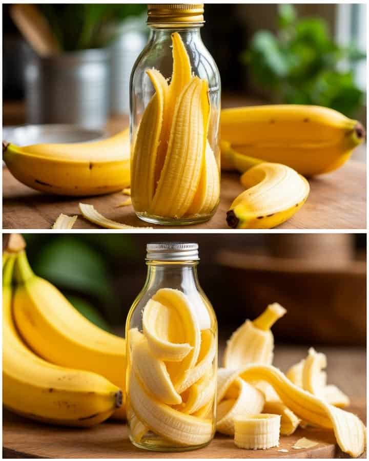 bucce di banana bottiglia